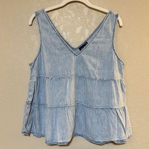 GAP - Tiered Chambray Tank | Size Medium
